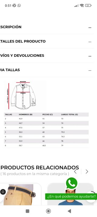 Camisa manga larga La Española