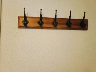 Colgador de pared madera y metal