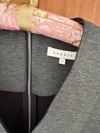 Vestido Sandro Paris Gris Talla M