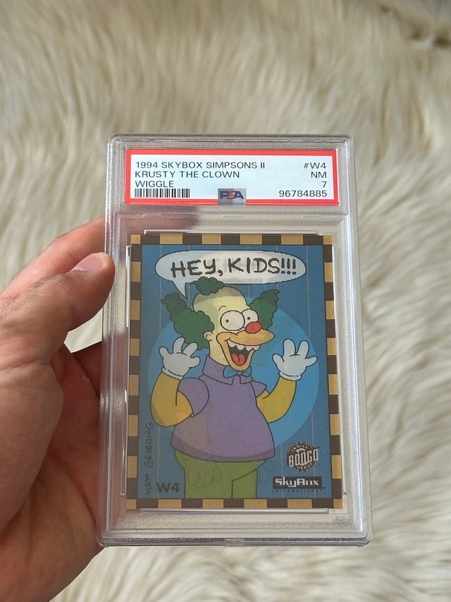 Carta Simpsons Krusty The Clown Skybox 1994 PSA 7