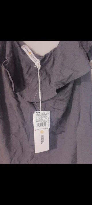 Top asimétrico negro Talla XL