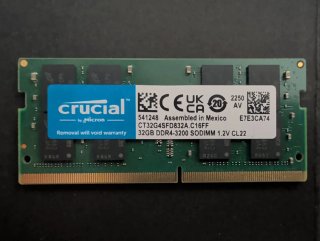 Crucial 64GB (2x 32GB) DDR4 3200 SODIMM RAM