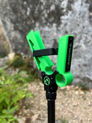 Pértiga escalada verde