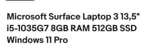 Microsoft Surface Laptop 3 512GB