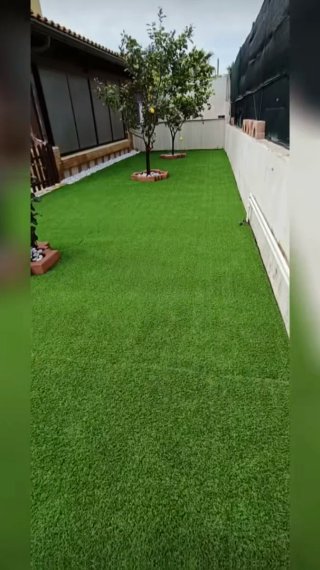 Instalación de césped artificial profesional