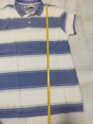 Polo Levis Rayas Azul Blanco Talla XL