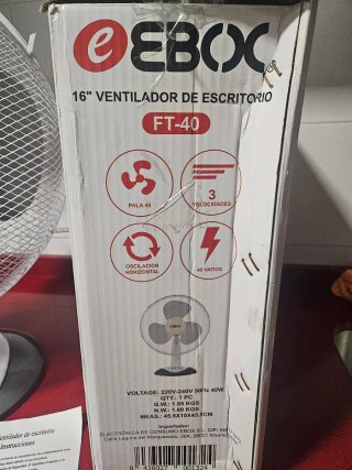 Ventilador Escritorio EBOX FT-40 40cm