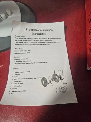 Ventilador Escritorio EBOX FT-40 40cm
