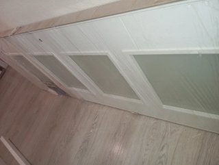 Puerta lacada acristalada 72,5 cm ancho