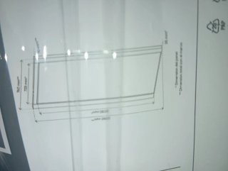 Puerta lacada acristalada 72,5 cm ancho