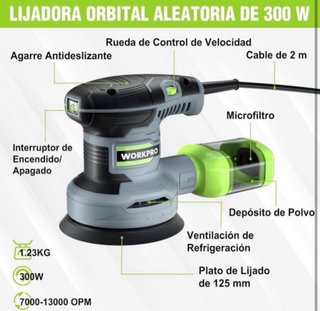 Lijadora WORKPRO + Accesorios
