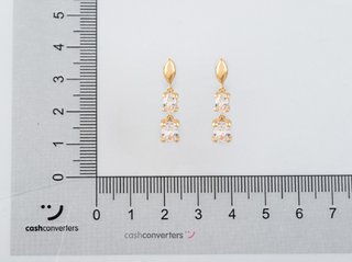 pendientes oro 18k con piedra con circonita