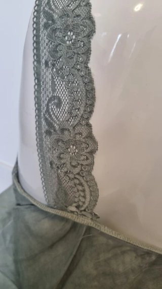 Blusa gasa con encaje talla única