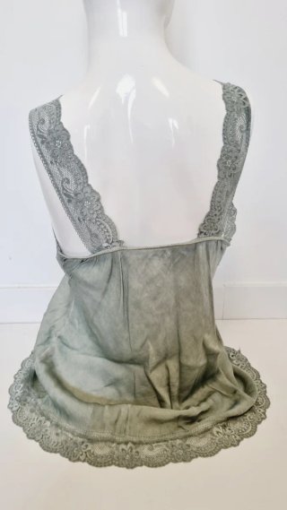 Blusa gasa con encaje talla única