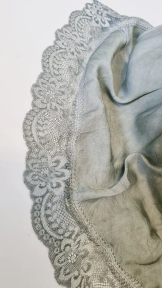 Blusa gasa con encaje talla única