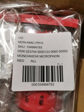Micrófono JUGUETE KARAOKE Monchhichi Rojo NUEVO