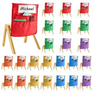 Bolsillos para Sillas para el Aula, Paquete de 24,