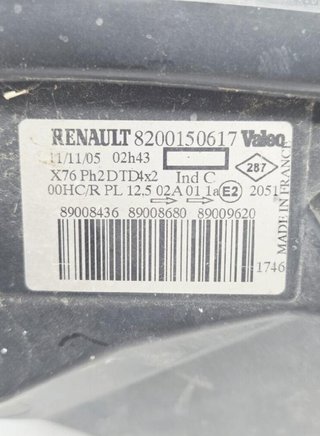 Renault 4677 faro derecho 8200150617 kangoo