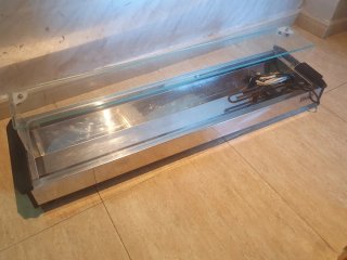 Calentador de alimentos con tapa de cristal