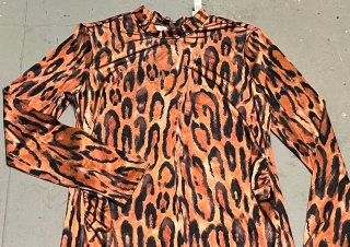 Vestido Lycra Animal Print Manga Larga