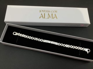 esclava plata 925mm con piedra con circonita