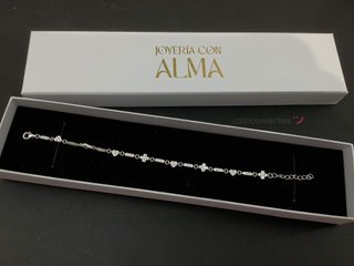 pulsera plata 925mm con piedra con circonita