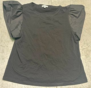 Blusa Lycra Negra Manga Satén