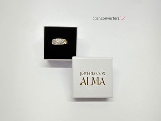 anillo oro 18k con piedra con circonita