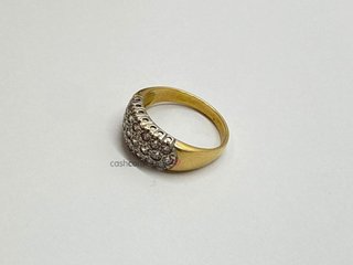 anillo oro 18k con piedra con circonita