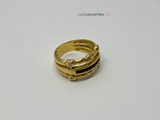 anillo oro 18k con piedra con zafiro