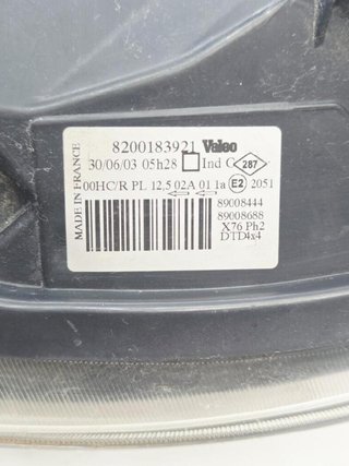 Renault 4674 faro derecho 8200183921 kangoo