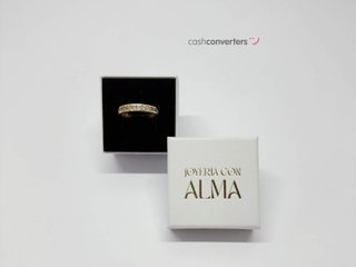 anillo oro 18k con piedra con circonita