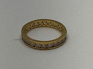 anillo oro 18k con piedra con circonita