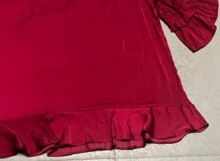 Blusa Cortefiel Satén Burdeos