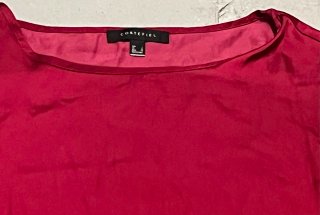 Blusa Cortefiel Satén Burdeos