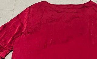 Blusa Cortefiel Satén Burdeos