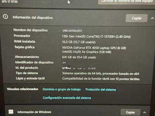 Dell XPS 17 9730 i7-13700H | RTX 4050 | 16GB |