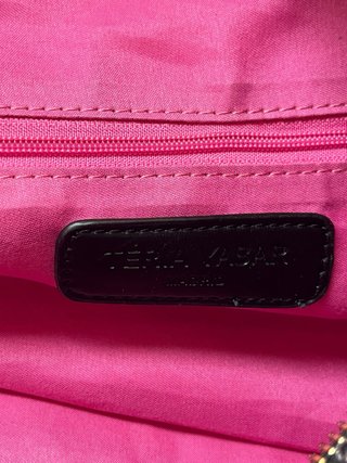 Bolso Teria Yabar Piel Serpiente Plata Negro
