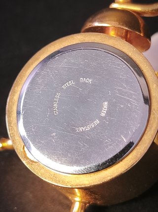 Mini orologio sveglia vintage dorato
