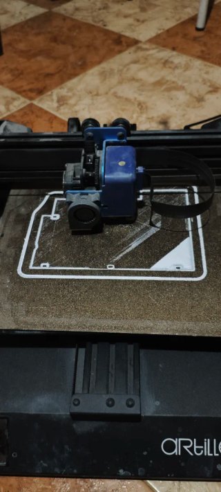 Impresora 3D Artillery Sidewinder X2 negra  y Azul