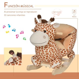 Caballito balancín jirafa peluche