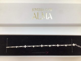 pulsera plata 925mm con piedra con circonita
