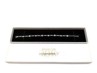 pulsera plata 925mm con piedra con circonita