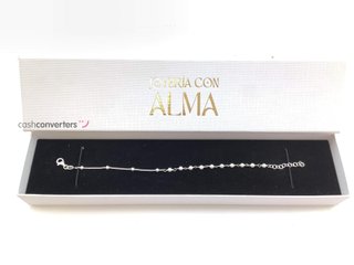 pulsera plata 925mm con piedra con perla