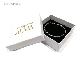 pulsera plata 925mm con piedra con perla