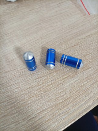 Tapones Válvula Azul Aluminio (3 uds)