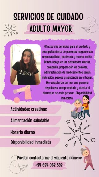 Servicio de cuidado adulto mayor