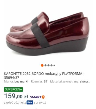 Mocasines Karontte Burdeos con Plataforma