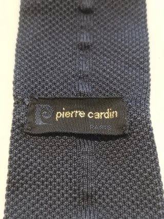Cravatta Pierre Cardin corta vintage blu