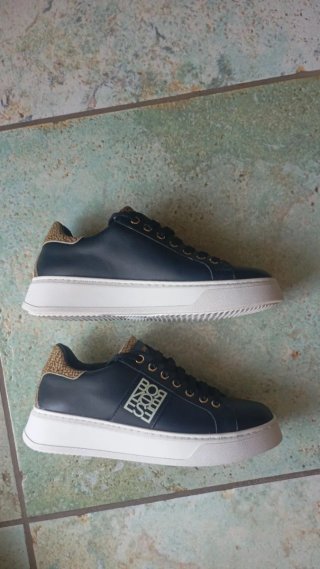 Sneakers Borbonese Blu/Oro Tg 38